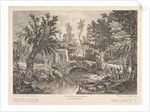 View of the Lavandieres Bridge at the Peasant House, mid-18th century by Quentin Pierre Chedel