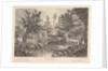 View of the Lavandieres Bridge at the Peasant House, mid-18th century by Quentin Pierre Chedel