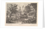 View of the Lavandieres Bridge at the Peasant House, mid-18th century by Quentin Pierre Chedel