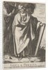 Plate 9: the Phrygian Sibyl holding the top of a tablet with her left hand and pointing wi…, 1609 by Raffaello Schiaminossi