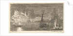 Night Scene with Fisherman Standing by a Fire, 17th century by Reinier Zeeman