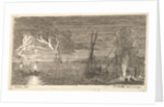 Night Scene with Fisherman Standing by a Fire, 17th century by Reinier Zeeman