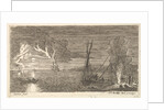 Night Scene with Fisherman Standing by a Fire, 17th century by Reinier Zeeman