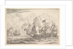 Naval Encounter with Three Vessels on the Right, from Naval Battle by Reinier Zeeman
