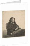 The Artist's Mother Seated at a Table Looking Right: Three-Quarter Length, ca. 1631 by Rembrandt Harmensz van Rijn