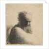 Bust of an Old Bearded Man Looking Down, Three-Quarters Right, 1631 by Rembrandt Harmensz van Rijn