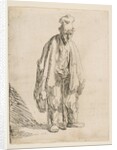 Beggar in a High Cap, Standing and Leaning on a Stick, ca. 1629 by Rembrandt Harmensz van Rijn