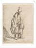 Beggar in a High Cap, Standing and Leaning on a Stick, ca. 1629 by Rembrandt Harmensz van Rijn