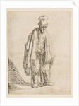 Beggar in a High Cap, Standing and Leaning on a Stick, ca. 1629 by Rembrandt Harmensz van Rijn