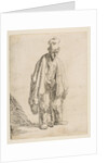 Beggar in a High Cap, Standing and Leaning on a Stick, ca. 1629 by Rembrandt Harmensz van Rijn