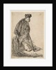 Man in a Coat and Fur Cap Leaning against a Bank, ca. 1630 by Rembrandt Harmensz van Rijn