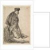 Man in a Coat and Fur Cap Leaning against a Bank, ca. 1630 by Rembrandt Harmensz van Rijn