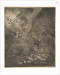 The Angel Appearing to the Shepherds by Rembrandt Harmensz van Rijn