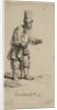 A Peasant in a High Cap, Standing Leaning on a Stick, 1639 by Rembrandt Harmensz van Rijn