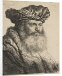 Bearded Man in a Velvet Cap with a Jewel Clasp, 1637 by Rembrandt Harmensz van Rijn