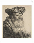 Bearded Man in a Velvet Cap with a Jewel Clasp, 1637 by Rembrandt Harmensz van Rijn