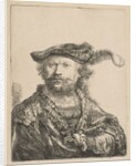 Self-Portrait in a Velvet Cap with Plume, 1638 by Rembrandt Harmensz van Rijn