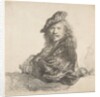 Self-Portrait, Leaning on a Stone Wall, 1639 by Rembrandt Harmensz van Rijn