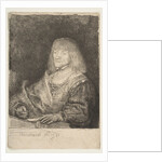 Man at a Desk Wearing a Cross and Chain, 1641 by Rembrandt Harmensz van Rijn