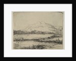 Canal with an Angler and Two Swans, 1650 by Rembrandt Harmensz van Rijn