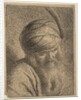 Bust of a Man in a Feathered Turban and Long Beard by Circle of Rembrandt