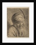 Bust of a Man in a Feathered Turban and Long Beard by Circle of Rembrandt