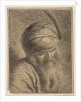 Bust of a Man in a Feathered Turban and Long Beard by Circle of Rembrandt