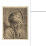 Bust of a Man in a Feathered Turban and Long Beard by Circle of Rembrandt