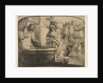 Christ and the Woman of Samaria: an Arched Print, 1658 by Rembrandt Harmensz van Rijn