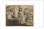 Christ and the Woman of Samaria: an Arched Print, 1658 by Rembrandt Harmensz van Rijn