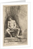Nude Man Seated before a Curtain, 1646 by Rembrandt Harmensz van Rijn