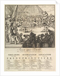 Paye qui Tombe: Die eerst valt betaelt de Speelman, die laest, de Koste by Romeyn de Hooghe