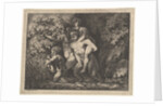 Satyr family, on the move, 18th Century by Salomon Gessner