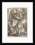 Plate 2: Saint Mark, his head turned in profile to the left, with an open book in his righ…, 1541 by Sebald Beham