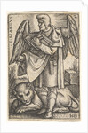 Plate 2: Saint Mark, his head turned in profile to the left, with an open book in his righ…, 1541 by Sebald Beham