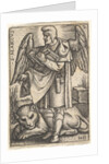 Plate 2: Saint Mark, his head turned in profile to the left, with an open book in his righ…, 1541 by Sebald Beham