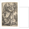 Plate 2: Saint Mark, his head turned in profile to the left, with an open book in his righ…, 1541 by Sebald Beham