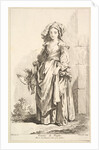 Femme de Naples, from Recueil de diverses fig.res étrangeres Inventées par F. Bouc…, 18th century by Simon François Ravenet