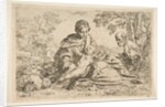 Rest on the flight into Egypt, Mary holding the infant Christ with St. Joseph …, ca.1640 or after by Unknown