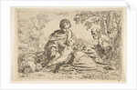 Rest on the flight into Egypt, Mary holding the infant Christ with St. Joseph …, ca.1640 or after by Unknown