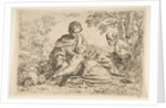 Rest on the flight into Egypt, Mary holding the infant Christ with St. Joseph …, ca.1640 or after by Unknown