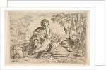 Rest on the flight into Egypt, Mary holding the infant Christ with St. Joseph …, ca.1640 or after by Unknown