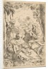 Repose in Egypt, Holy Family seated while an angel pulls at tree branche…, ca. 1637-1639 or after by Unknown