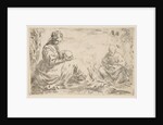 Rest on the flight into Egypt, Mary holding and looking at the infant Christ while St…., ca. 1637 by Simone Cantarini