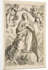 The Virgin being crowned by two angels, copy after Cantarini, 17th century by Unknown