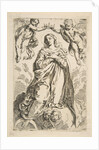 The Virgin being crowned by two angels, copy after Cantarini, 17th century by Unknown
