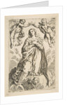 The Virgin being crowned by two angels, copy after Cantarini, 17th century by Unknown