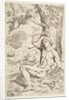 Saint Sebastian pierced with arrows and tied to a tree, copy after Cantarini, ca. 1639 or after by Unknown