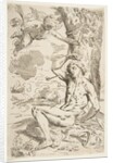 Saint Sebastian pierced with arrows and tied to a tree, copy after Cantarini, ca. 1639 or after by Unknown