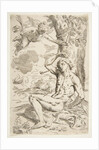 Saint Sebastian pierced with arrows and tied to a tree, copy after Cantarini, ca. 1639 or after by Unknown